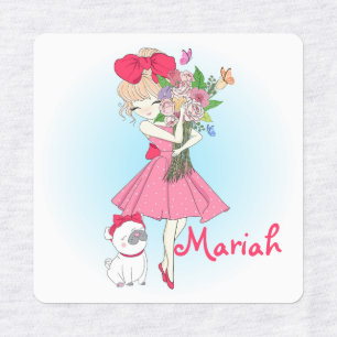 Étiquettes Fashion Girl avec Carlin