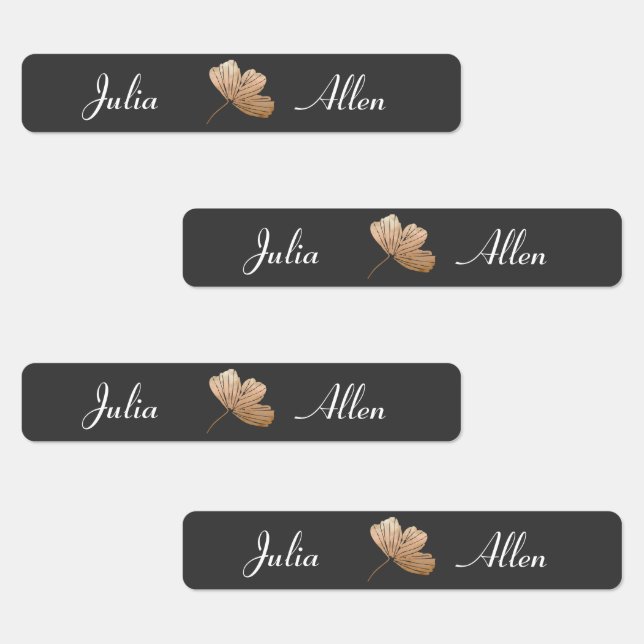 Étiquettes Fer brillant gris et blanc moderne sur les vêtemen (Groupe)