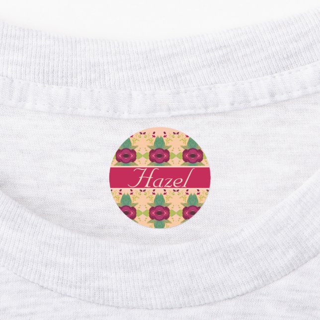 Étiquettes Fer Floral Fraîché Sur Designer (Apposé)