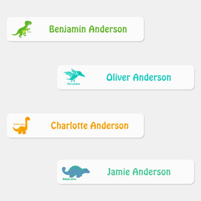 Étiquettes Fer mignon Dinosaures Enfant (Groupe)