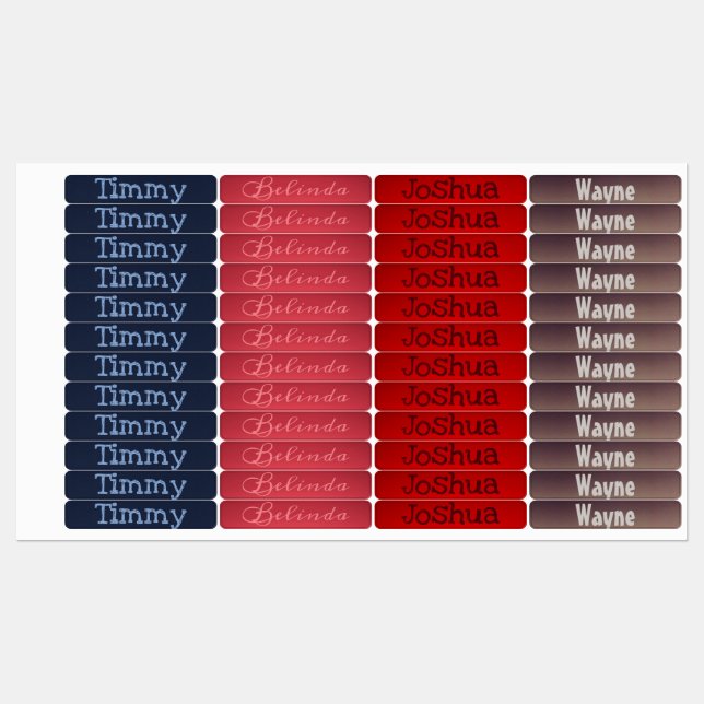 Étiquettes Fer pour les enfants (Feuille)