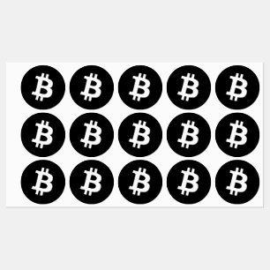 Étiquettes Feuille d'autocollants Bitcoin