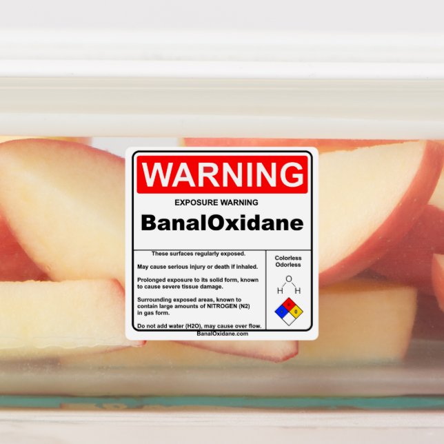 Étiquettes Feuille d'avertissement BanalOxidane (Apposé)