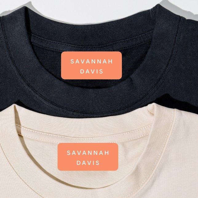 Étiquettes Fille de nom orange corail (Créateur téléchargé)