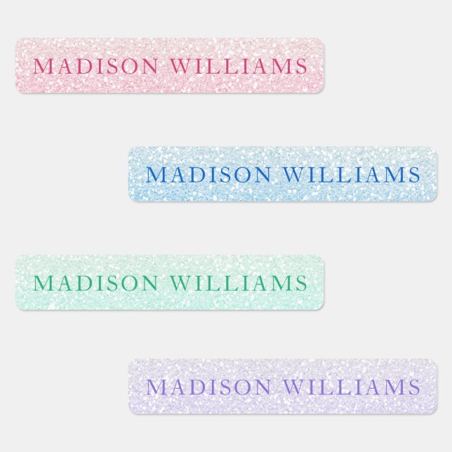 Étiquettes Fille Parties scintillant Chic moderne vêtements p (Groupe)