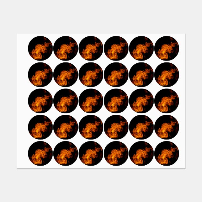 Étiquettes Flamme (Feuille)
