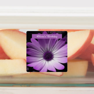 Étiquettes Fleur de Marguerite Violette Personnalisée