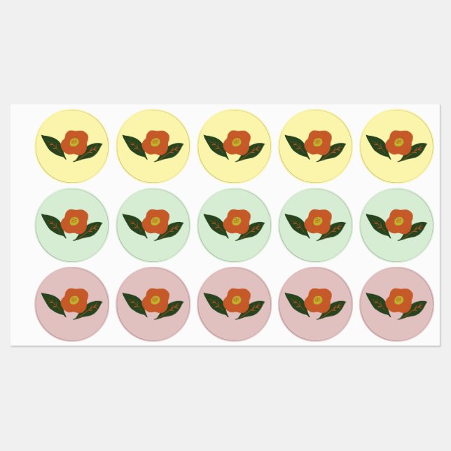 Étiquettes Fleur d'hiver (Feuille)