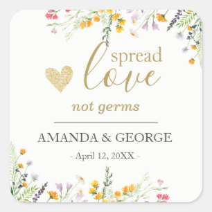 Étiquettes Fleur sauvage de nettoyage de la main d