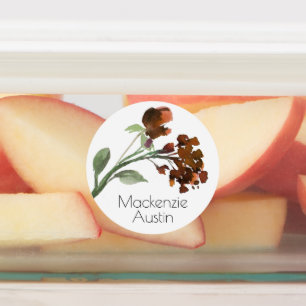 Étiquettes Fleur sauvage Terracotta Orange Bohemian Custom