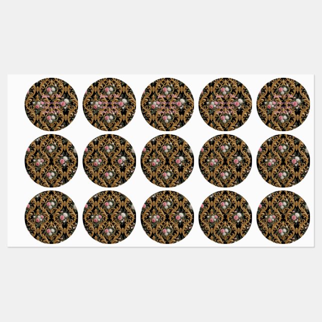 Étiquettes Fleur Vintage (Feuille)