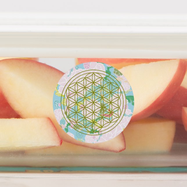 Étiquettes Fleurs de vie (Apposé)