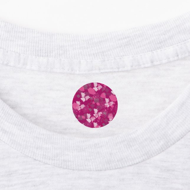 Étiquettes fleurs roses (Apposé)