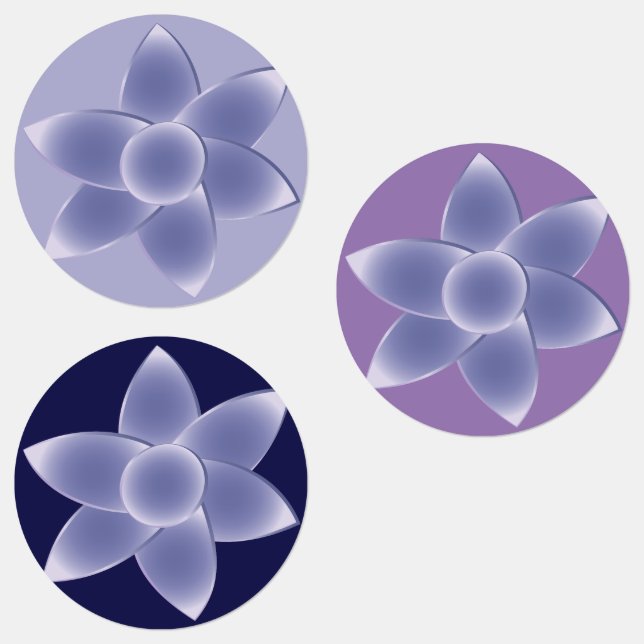 Étiquettes Fleurs violettes (Groupe)