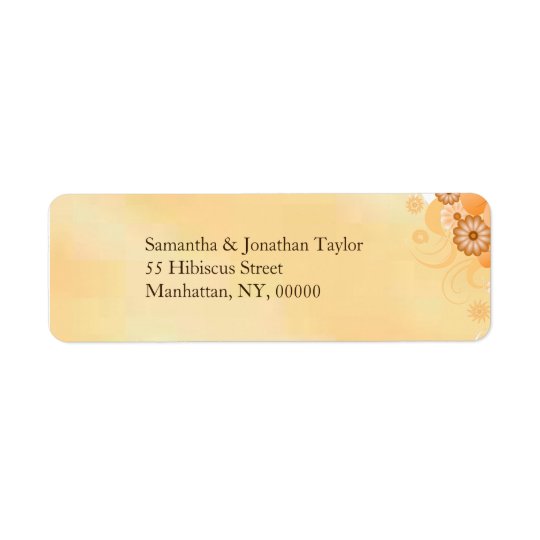 Étiquettes floraux de mariage de ketmie ene ivoire