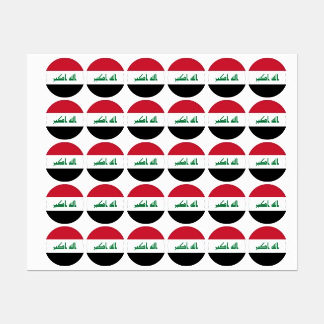 Étiquettes Flot d'Iraq (Feuille)