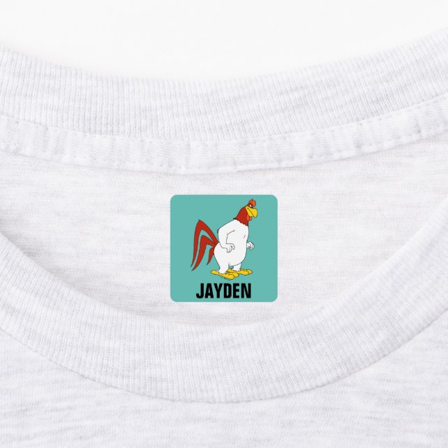 Étiquettes Foghorn Leghorn | Ajouter Votre Nom (Apposé)