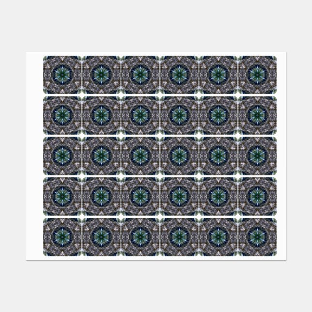 Étiquettes folk Mandala (Feuille)