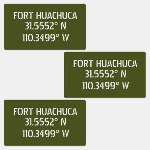 Étiquettes Fort Huachuca Latitude Longitude Imperméable