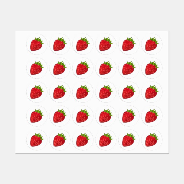 Étiquettes Fraise (Feuille)