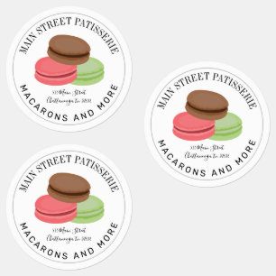 Étiquettes Français Macarons Food Business Restaurant