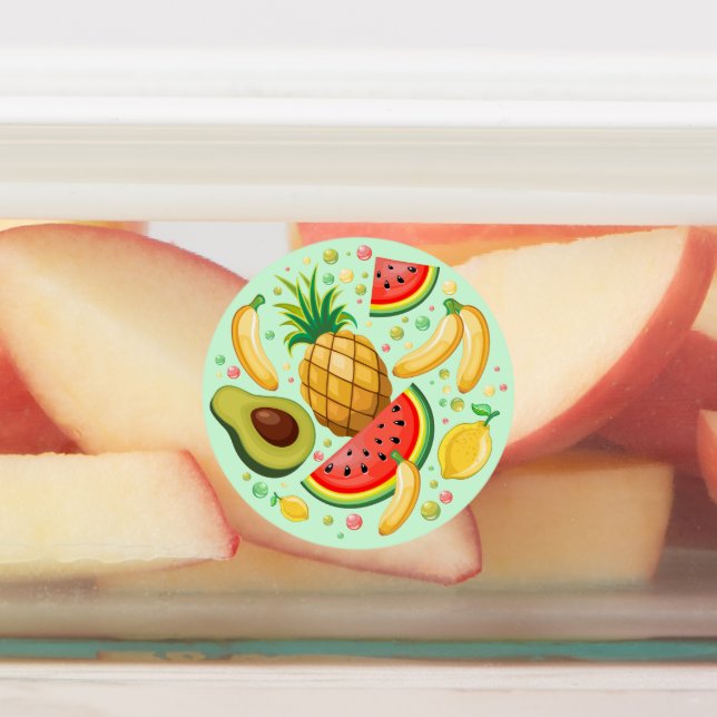 Étiquettes Fruits d'été frais Motif (Apposé)