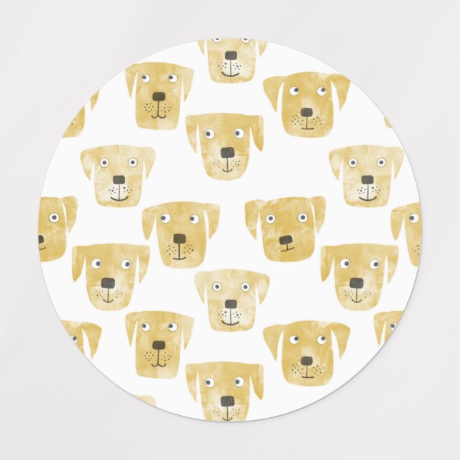 Étiquettes Funny Golden Labrador Retriever Dog (Design 1)