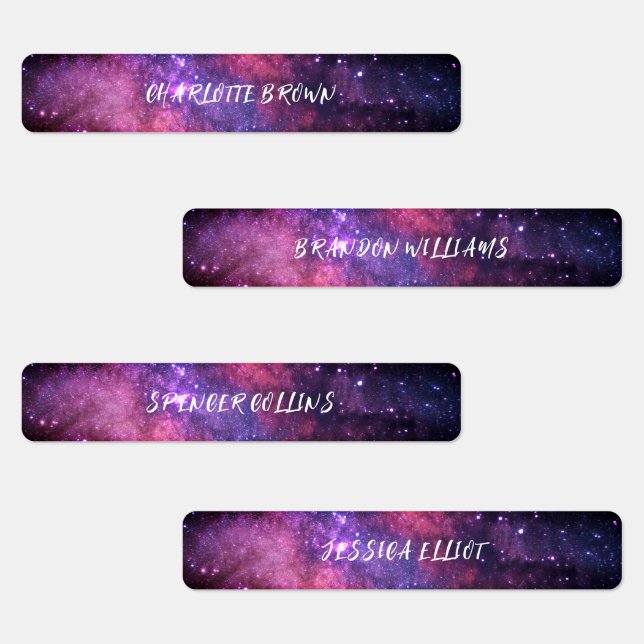 Étiquettes Galaxy Space Night Sky Stars Nebula Waterproof (Groupe)
