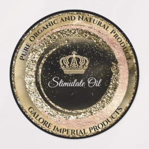 Étiquettes Galore Imperial Golden Crown Nom Stimuler l'huile