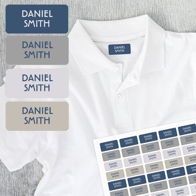 Étiquettes Garçon École Nom de la garderie (Washable clothing labels for clothes, jackets, uniforms, and more!)