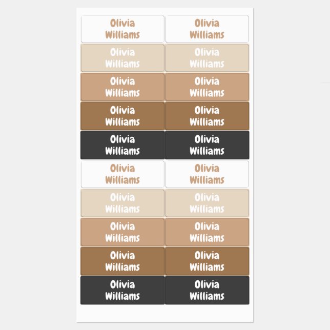 Étiquettes Garderie étanche Retour à l'école Enfants Nom de l (Feuille)