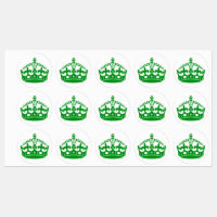 Gardez le calme vert couronne