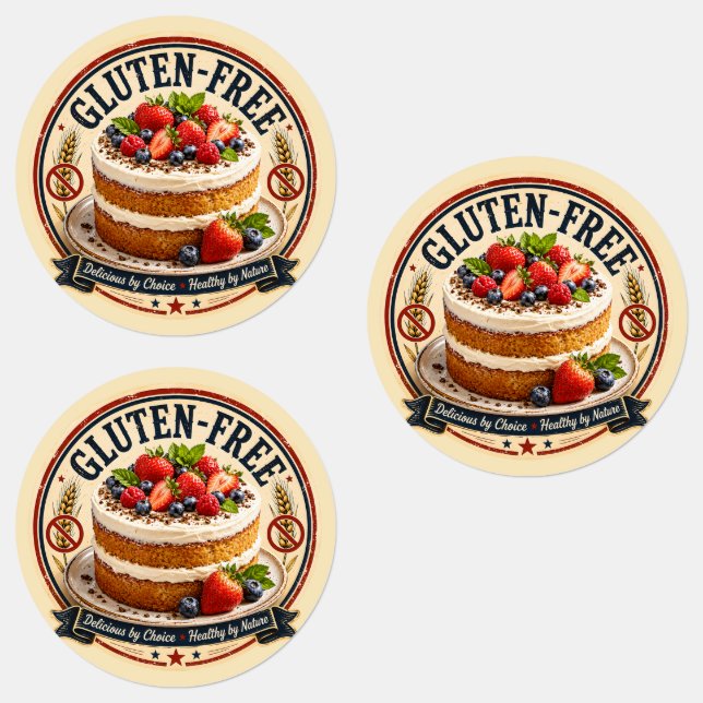 Étiquettes Gâteau sans gluten (Groupe)