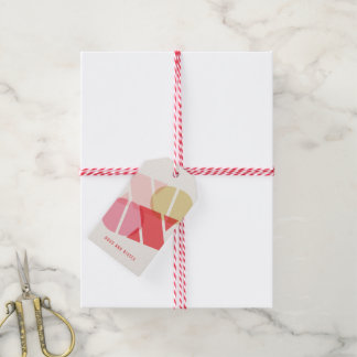 Étiquettes géométriques modernes de cadeau de