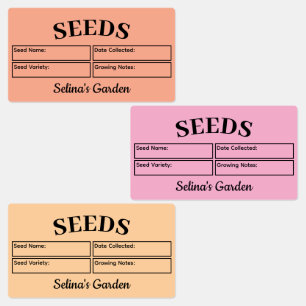 Étiquettes Graines de jardin personnalisées