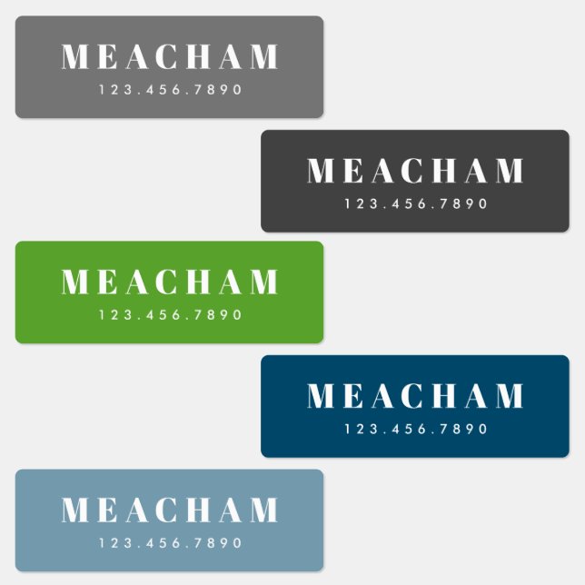 Étiquettes Grands Garçons Dernier Nom Multi Couleur Étanche (Groupe)