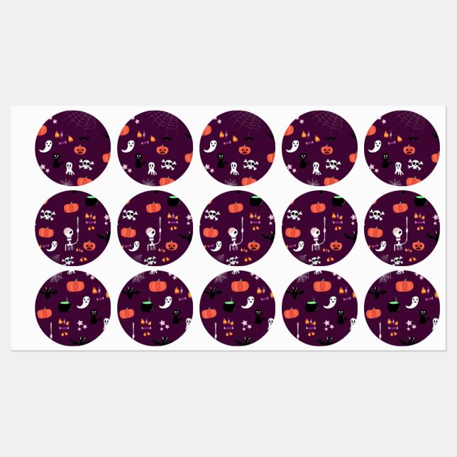 Étiquettes Halloween (Feuille)