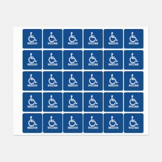 Étiquettes Handicapped Wheelchair