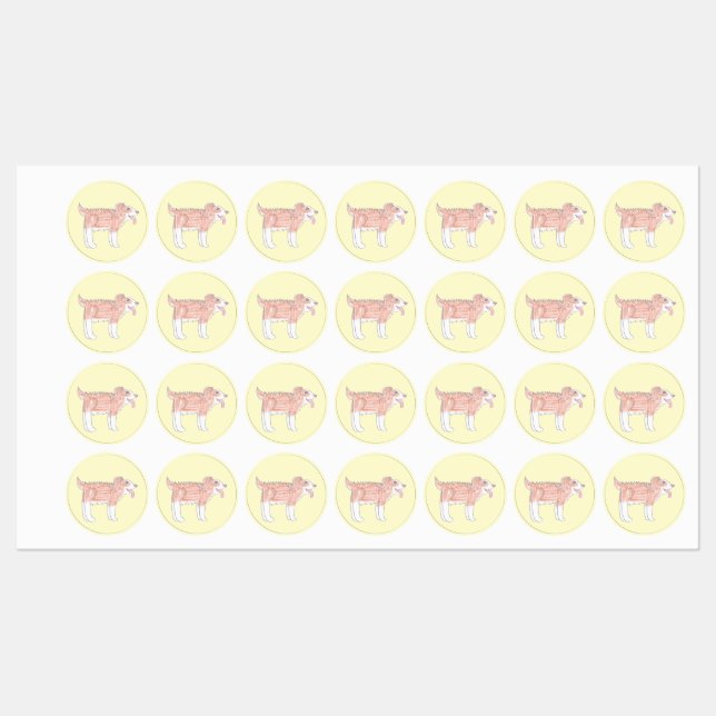 Étiquettes Happy Dog Clothing Labels (Feuille)