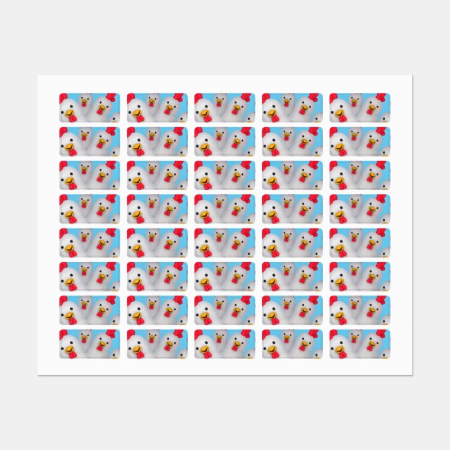 Étiquettes Happy hen clipart (Feuille)