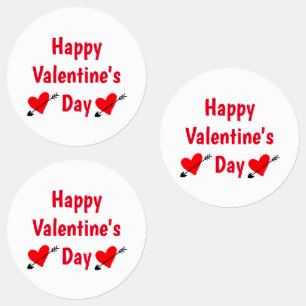 Étiquettes happy valentines day ajouter nom nom de famille no
