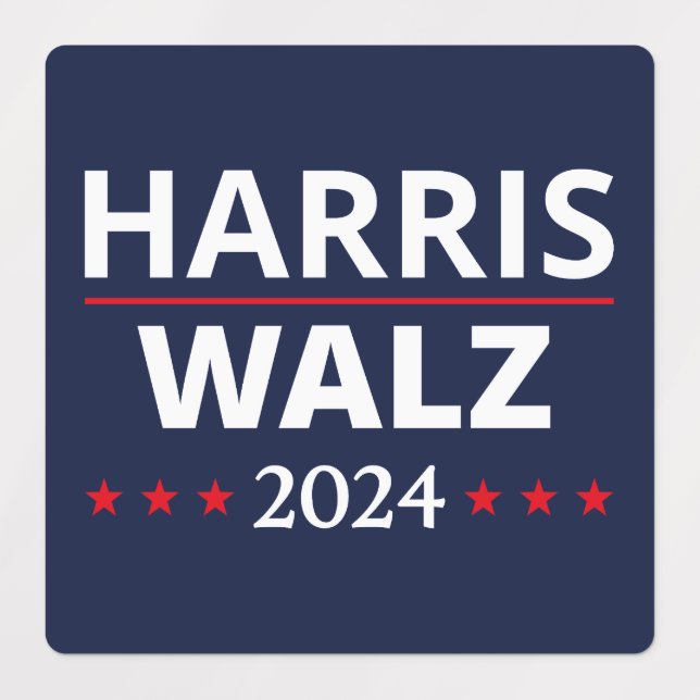 Étiquettes Harris Walz Election 2024 III (Design 1)