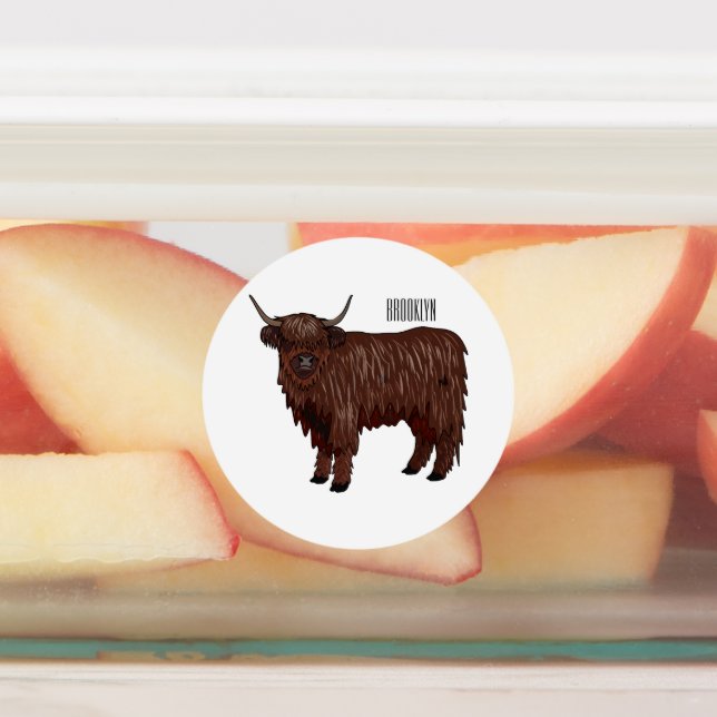 Étiquettes Highland cow (Apposé)