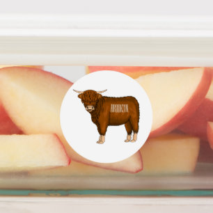 Étiquettes Highland cow