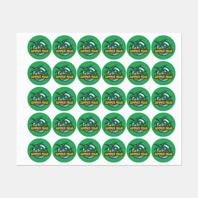 Étiquettes Humeur d'été (Feuille)