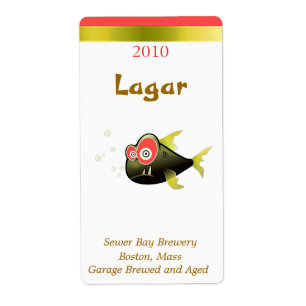 Étiquettes humoristiques de bière de poissons