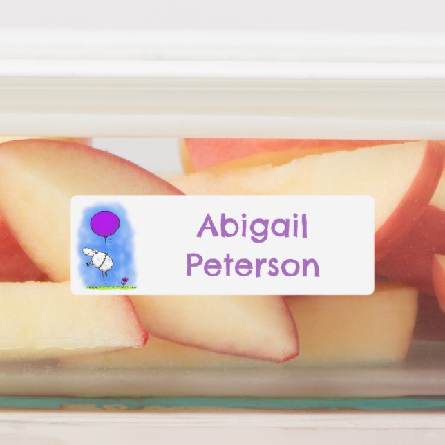 Étiquettes Humour de dessin animé en ballon de mouton mignon  (Apposé)