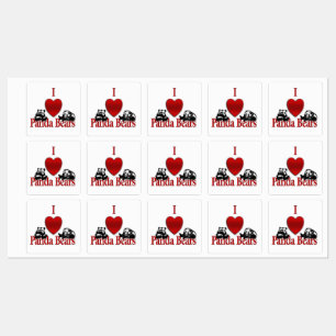 Étiquettes I Heart Panda Bears