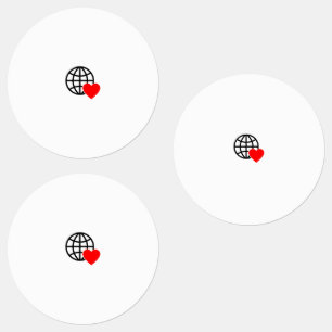 Étiquettes Icône World Love Globe   Coeur Terre Design été