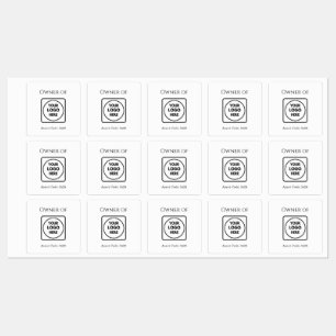 Étiquettes Identifiant de l'actif Logo   Propriété de l'étiqu